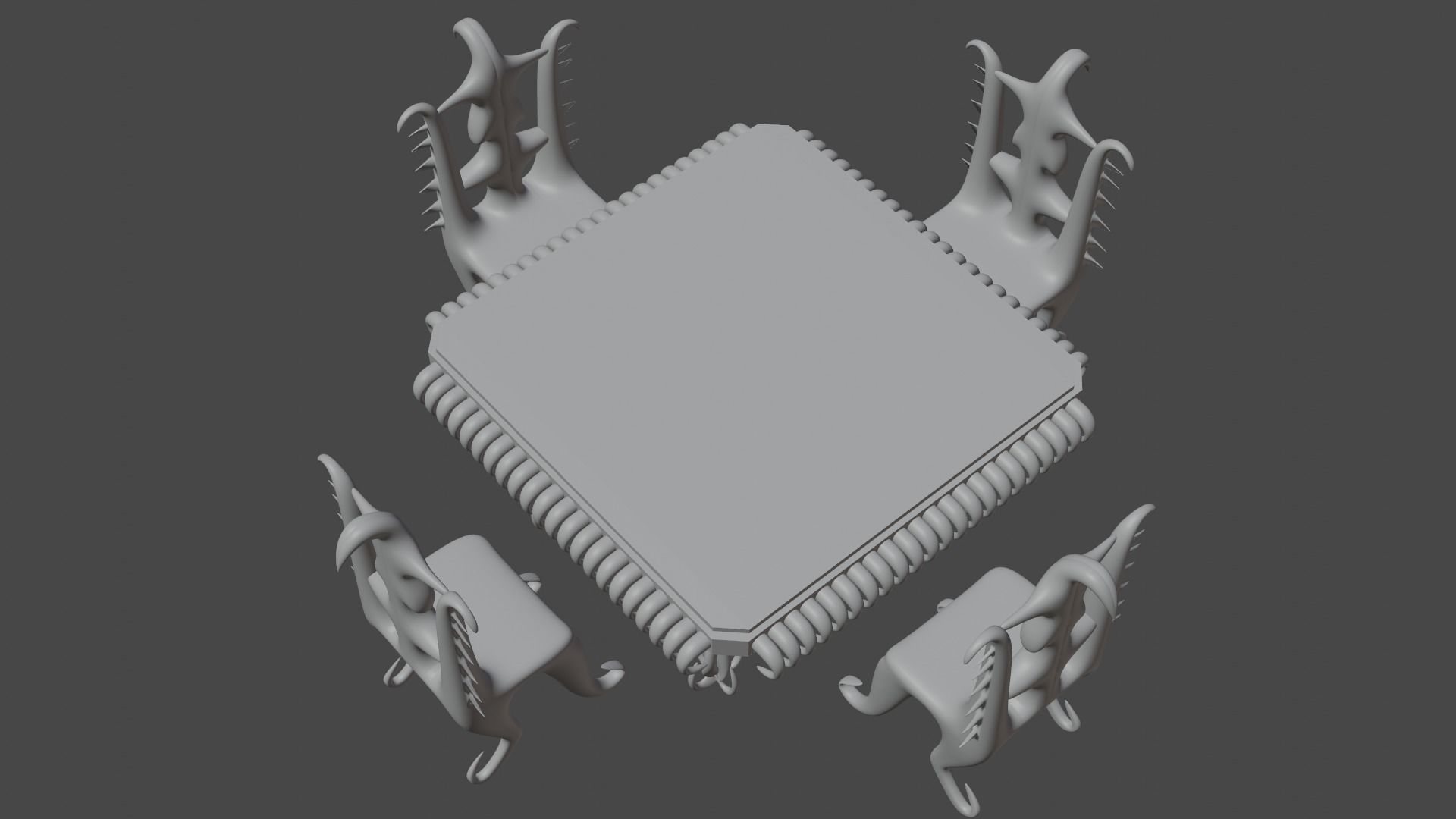 3D model Evil dining table VR / AR / low-poly | CGTrader