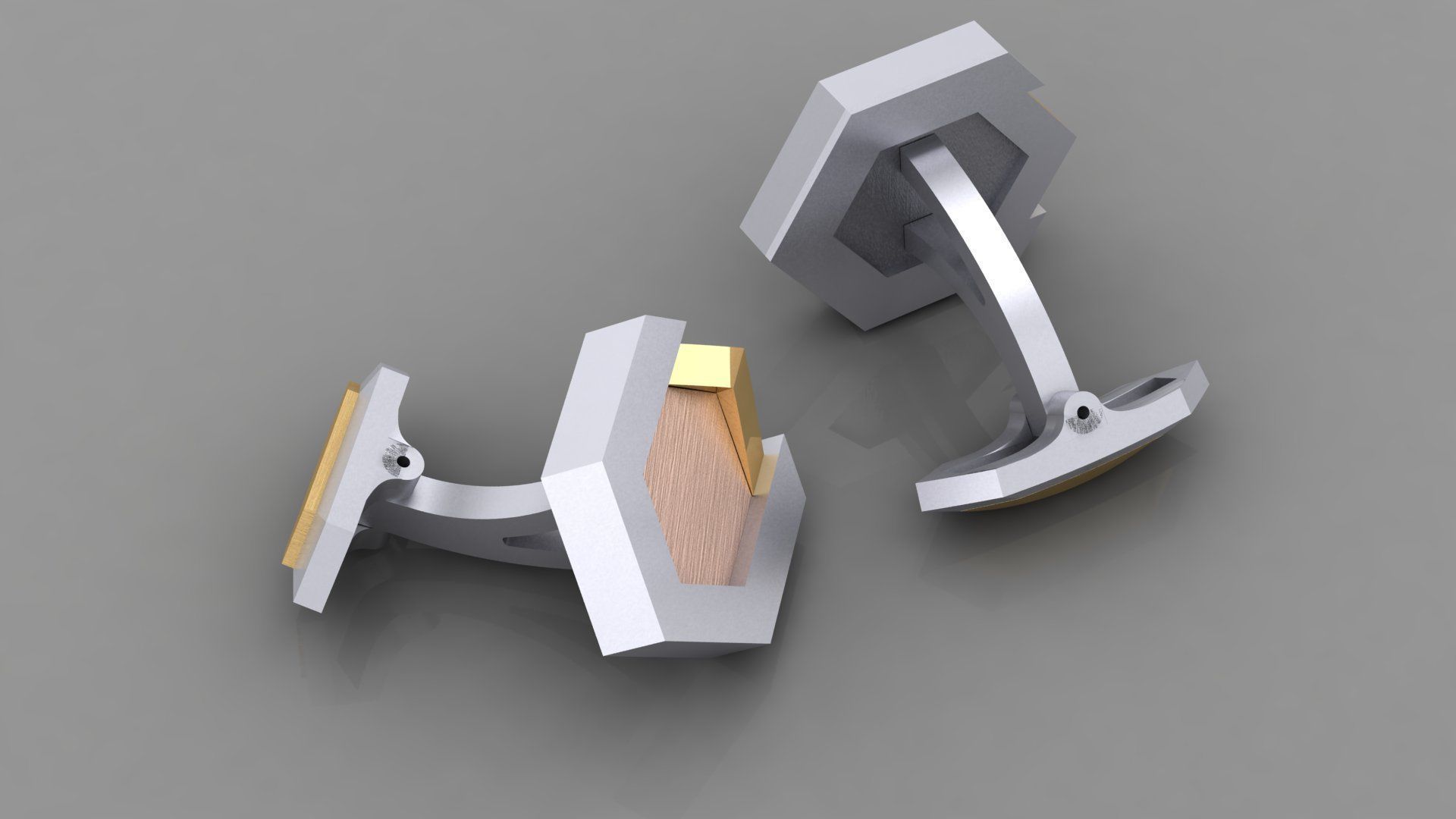 Strict Cufflinks  3D print model_2