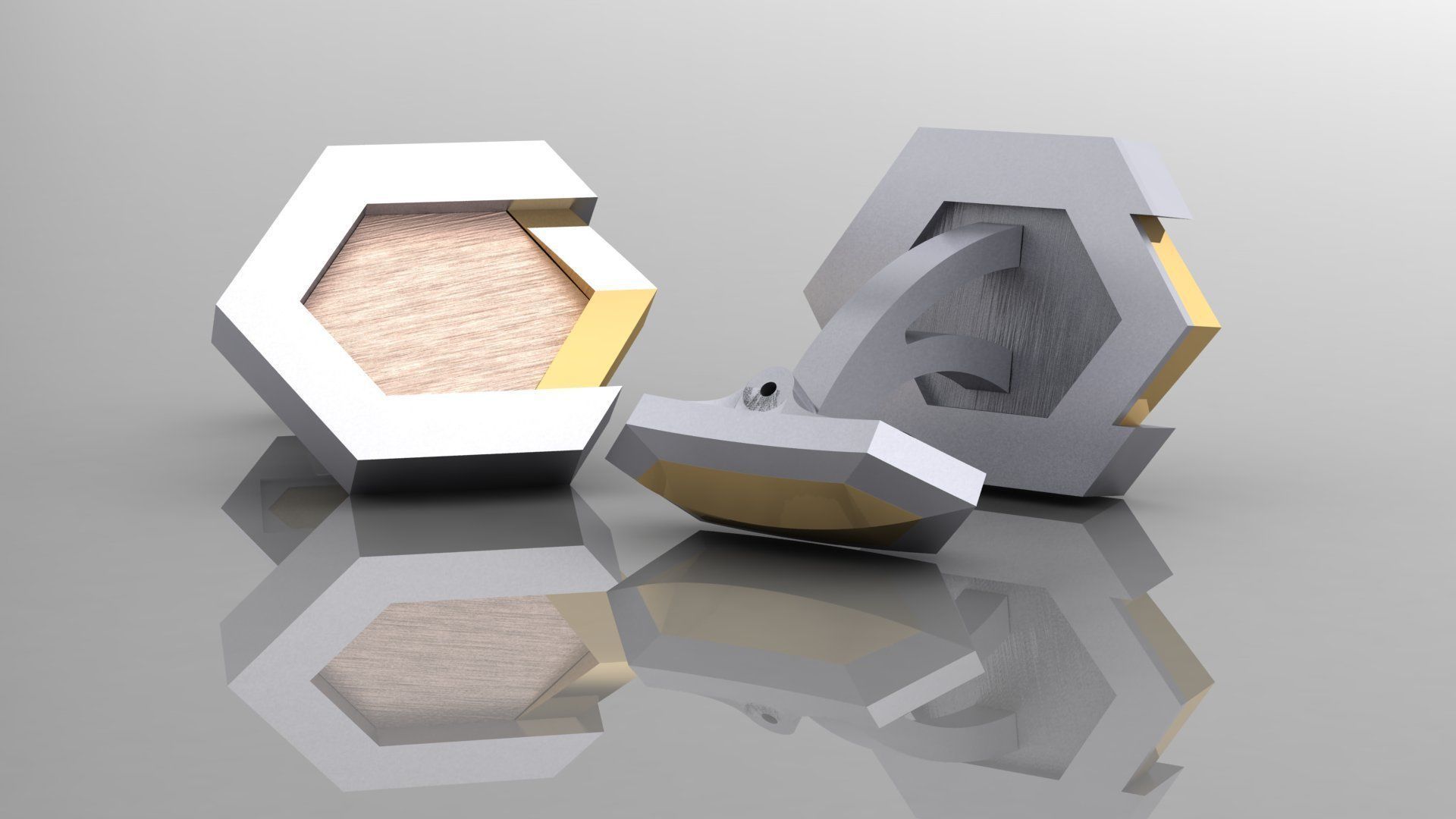 Strict Cufflinks  3D print model_1