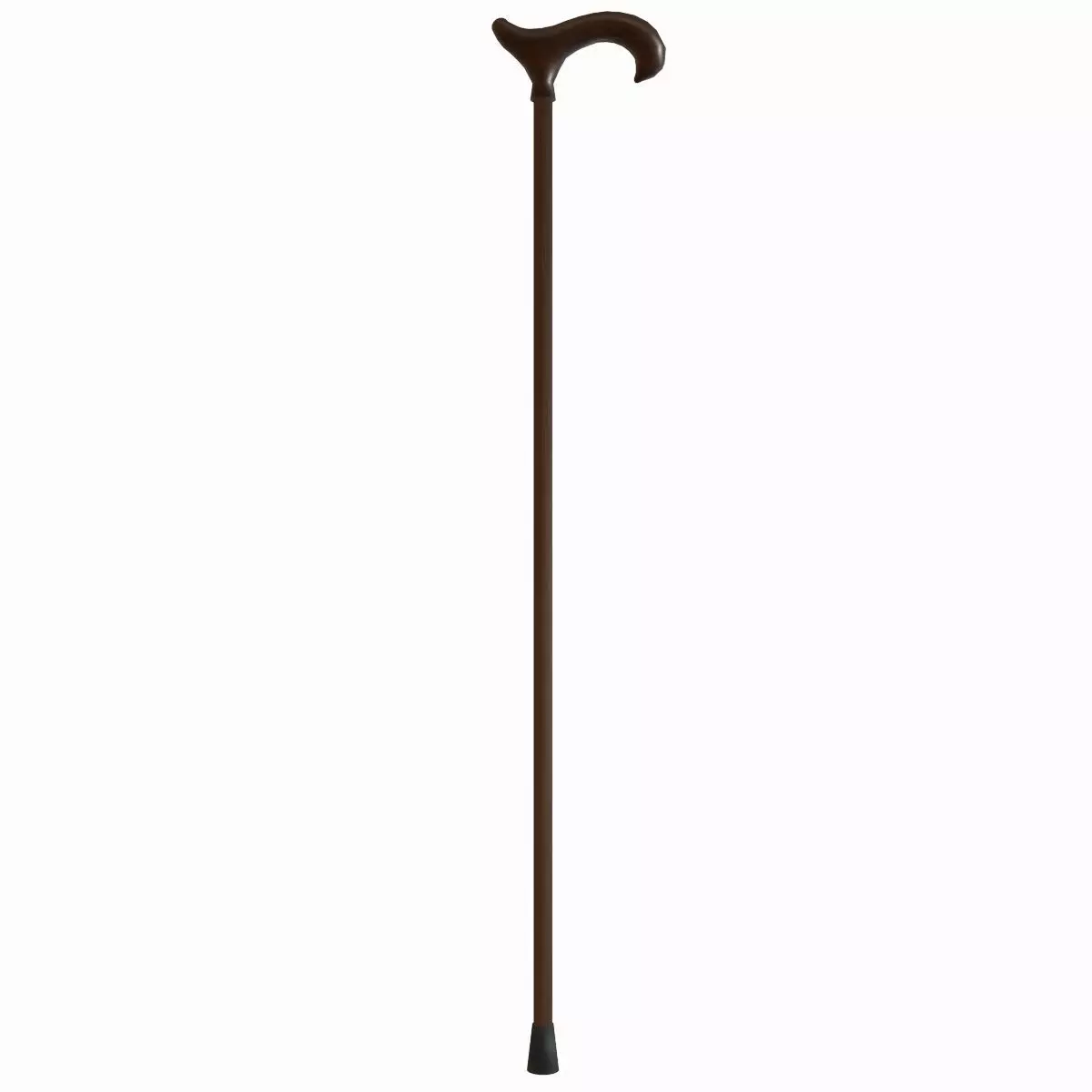 A wood walking stick Low-poly 3D model_0