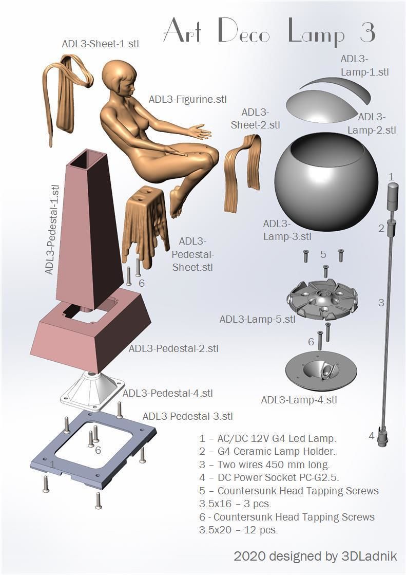 Art Deco Lamp 3 3D print model_19