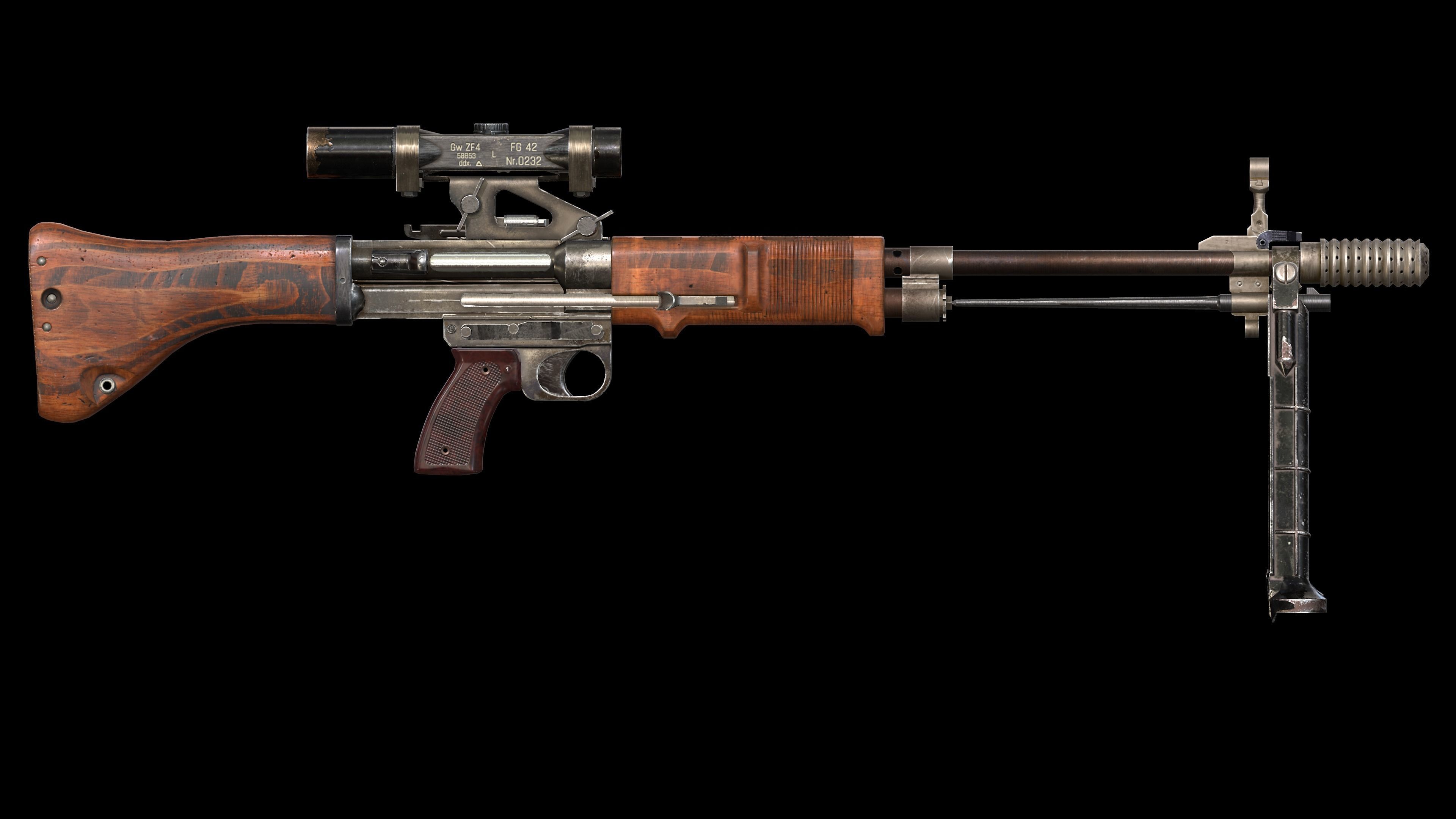 FG 42 Low-poly 3D model_7