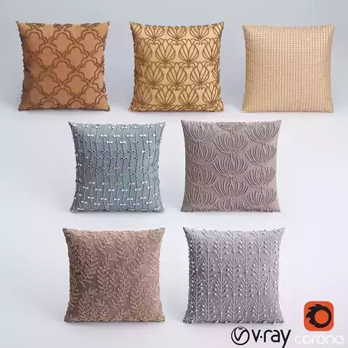 Pillows collection lavender pillow with beading