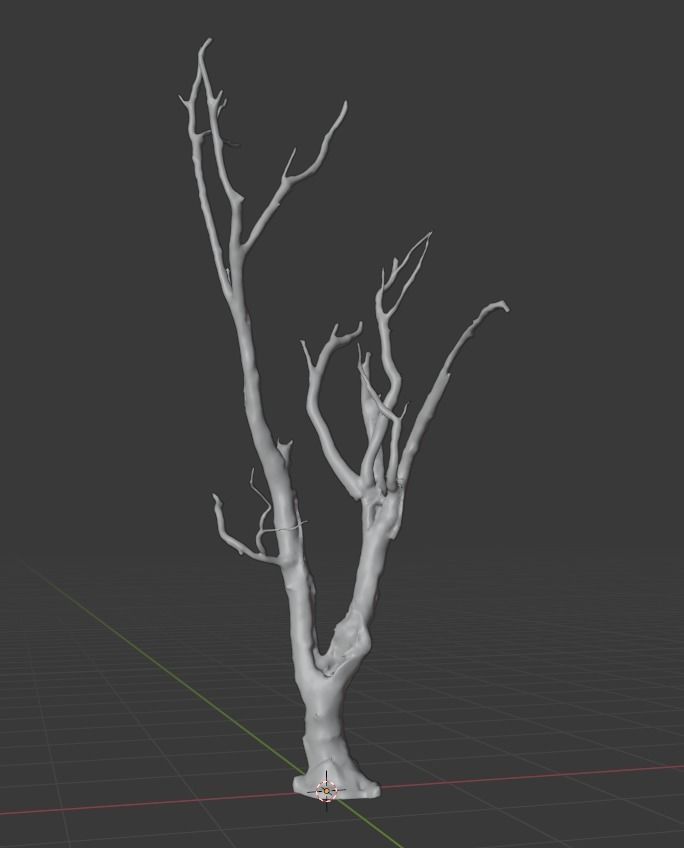 Old Tree Low-poly 3D model_4
