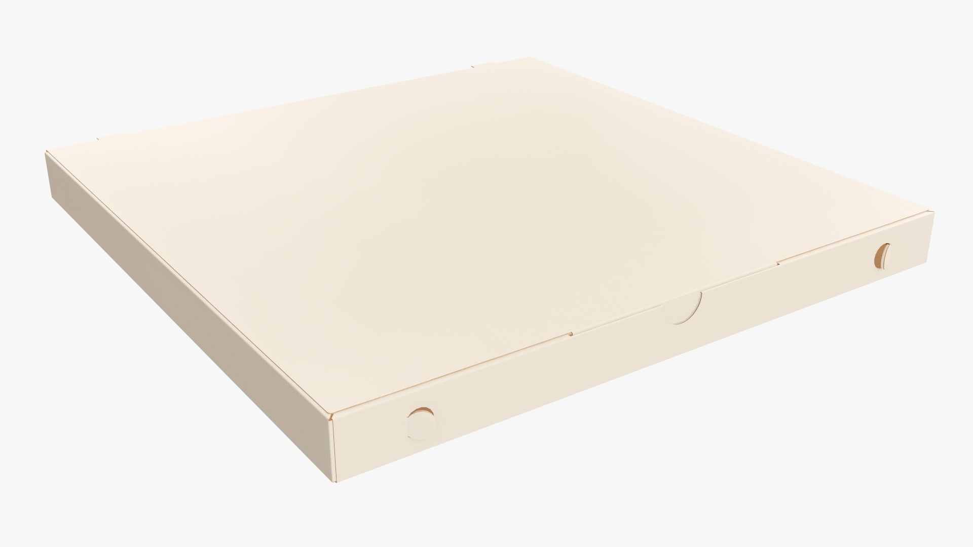 Small pizza cardboard box closed 3D model_1