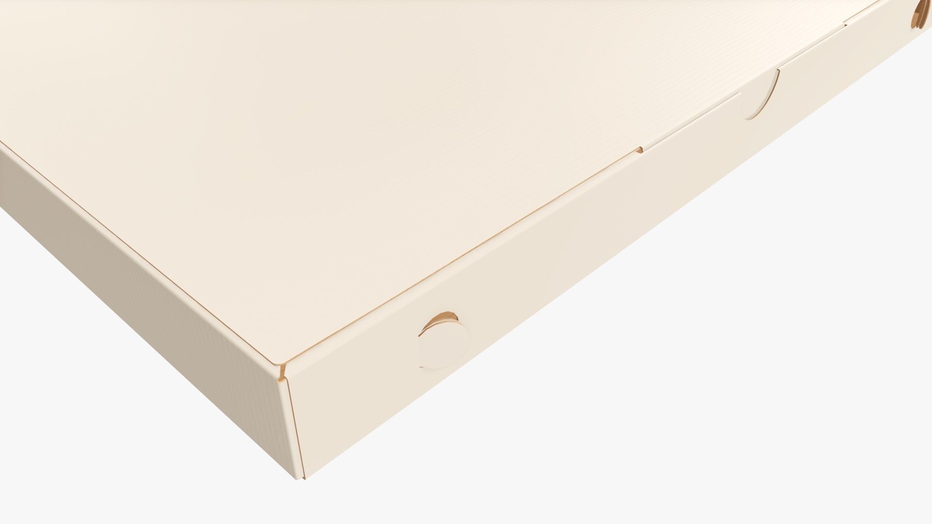 Small pizza cardboard box closed 3D model_3