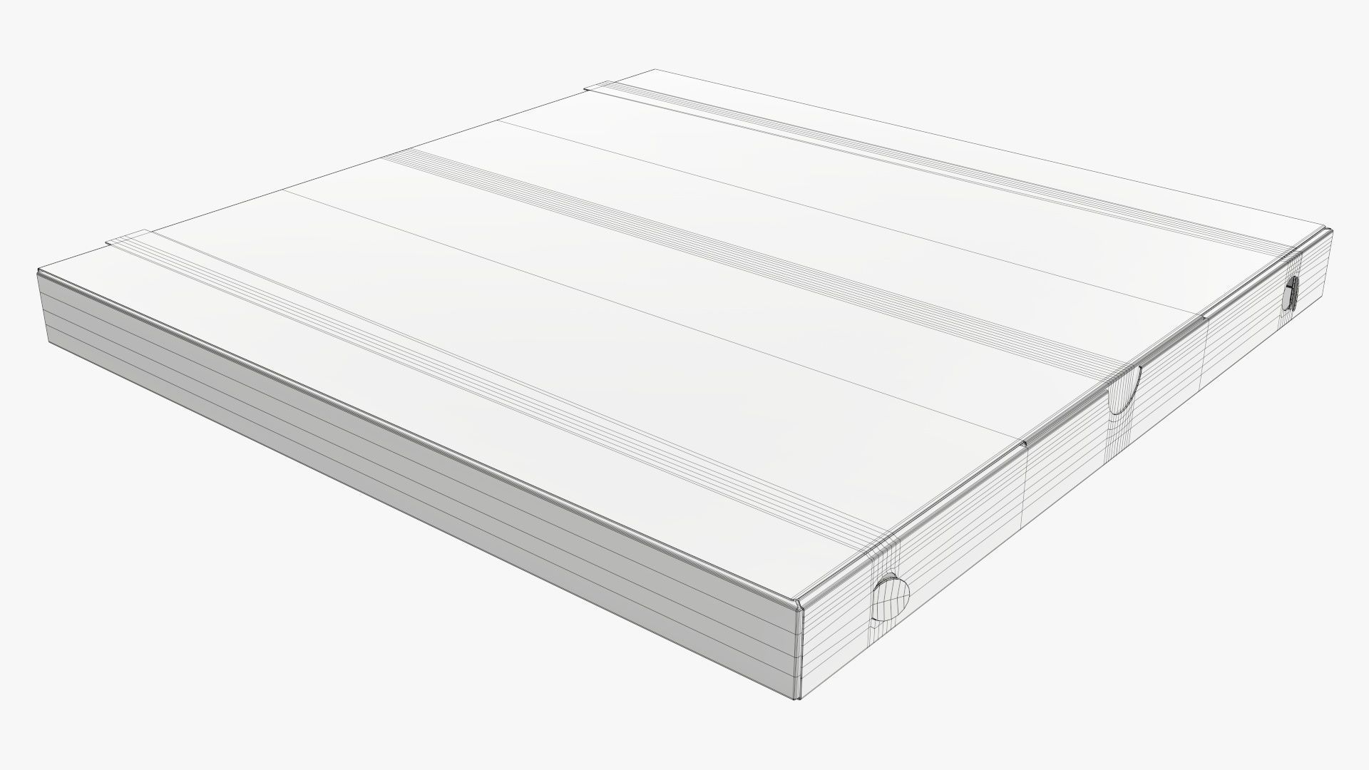 Small pizza cardboard box closed 3D model_6