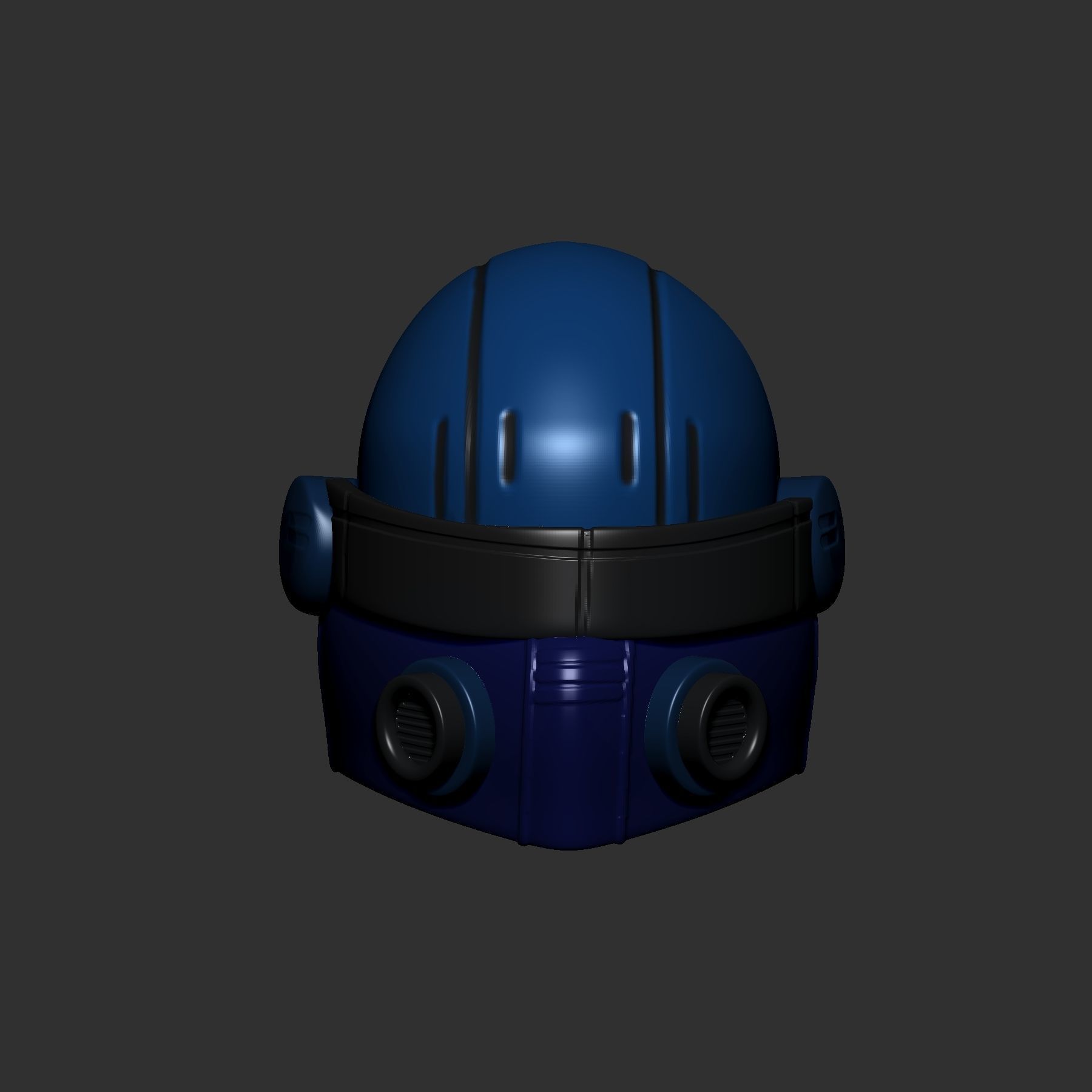 helmet high poly sculpt 3d printable 3D model_2
