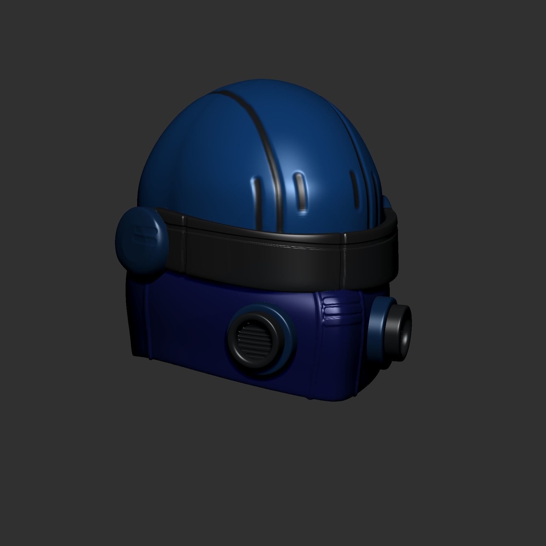 helmet high poly sculpt 3d printable 3D model_4