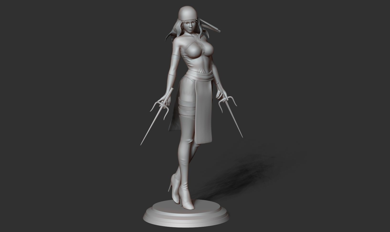 Elektra woman costume 3D print model_8
