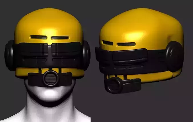helmet high poly sculpt 3d printable 