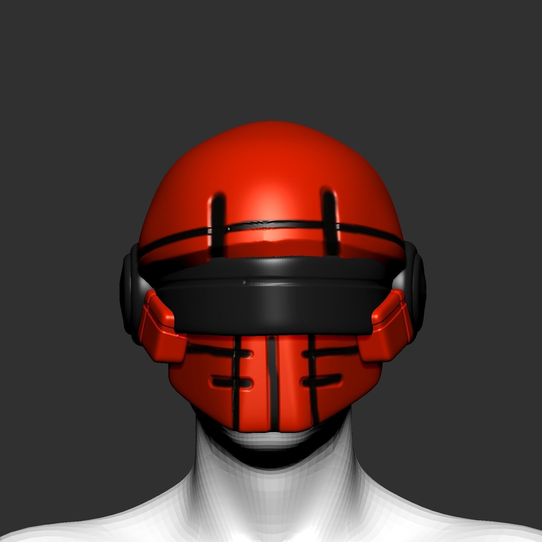 helmet high poly sculpt 3d printable 3D model_1