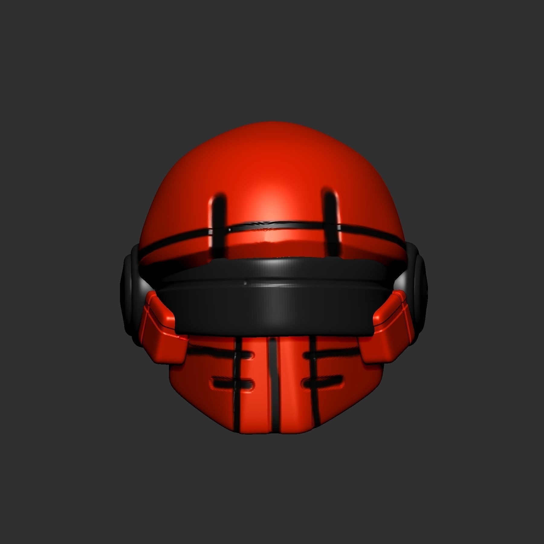 helmet high poly sculpt 3d printable 3D model_2