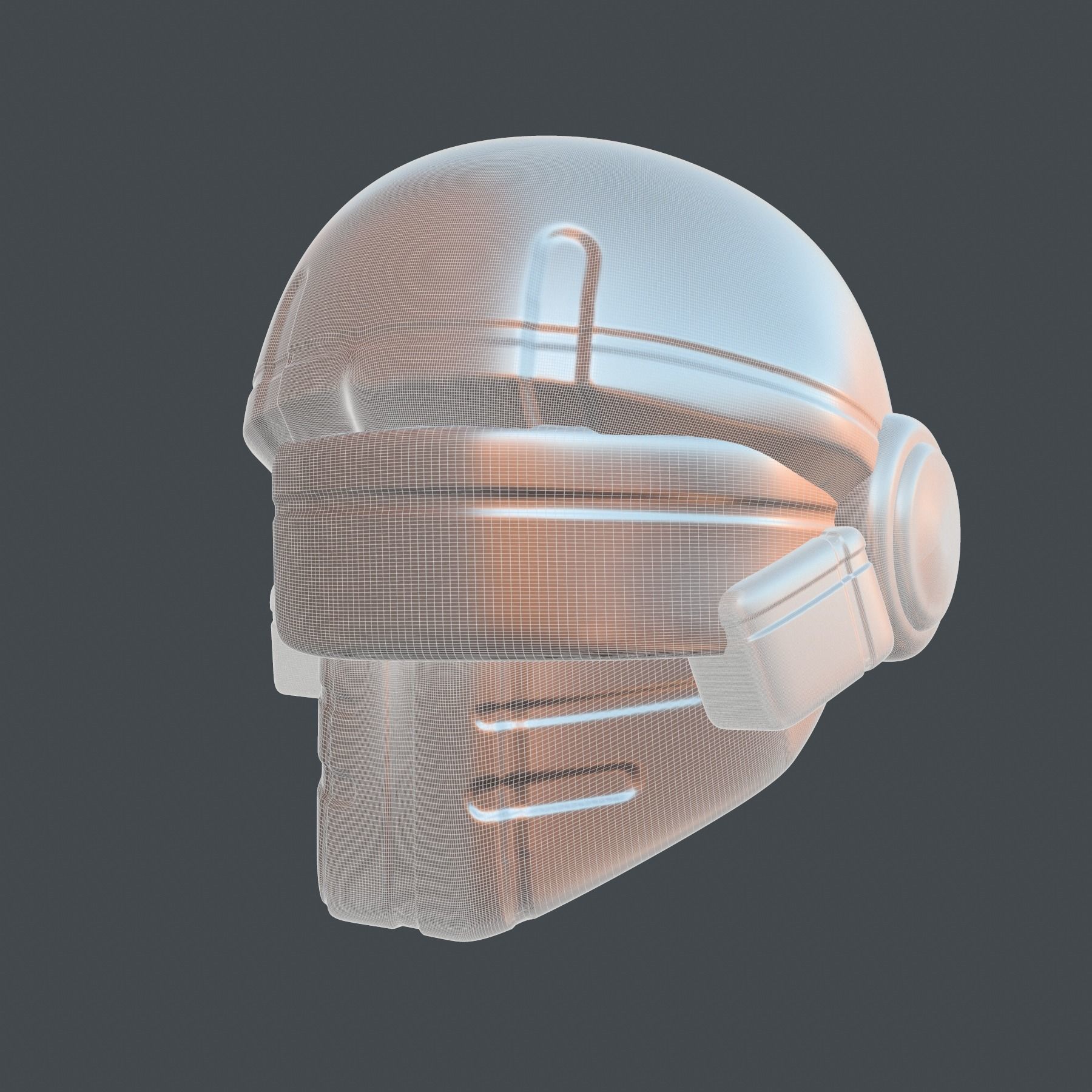 helmet high poly sculpt 3d printable 3D model_7