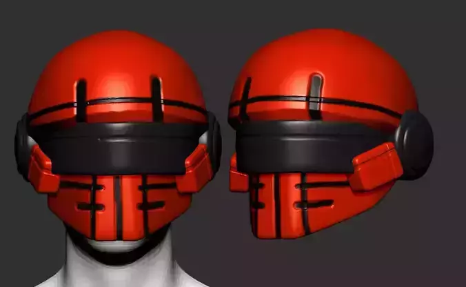 helmet high poly sculpt 3d printable