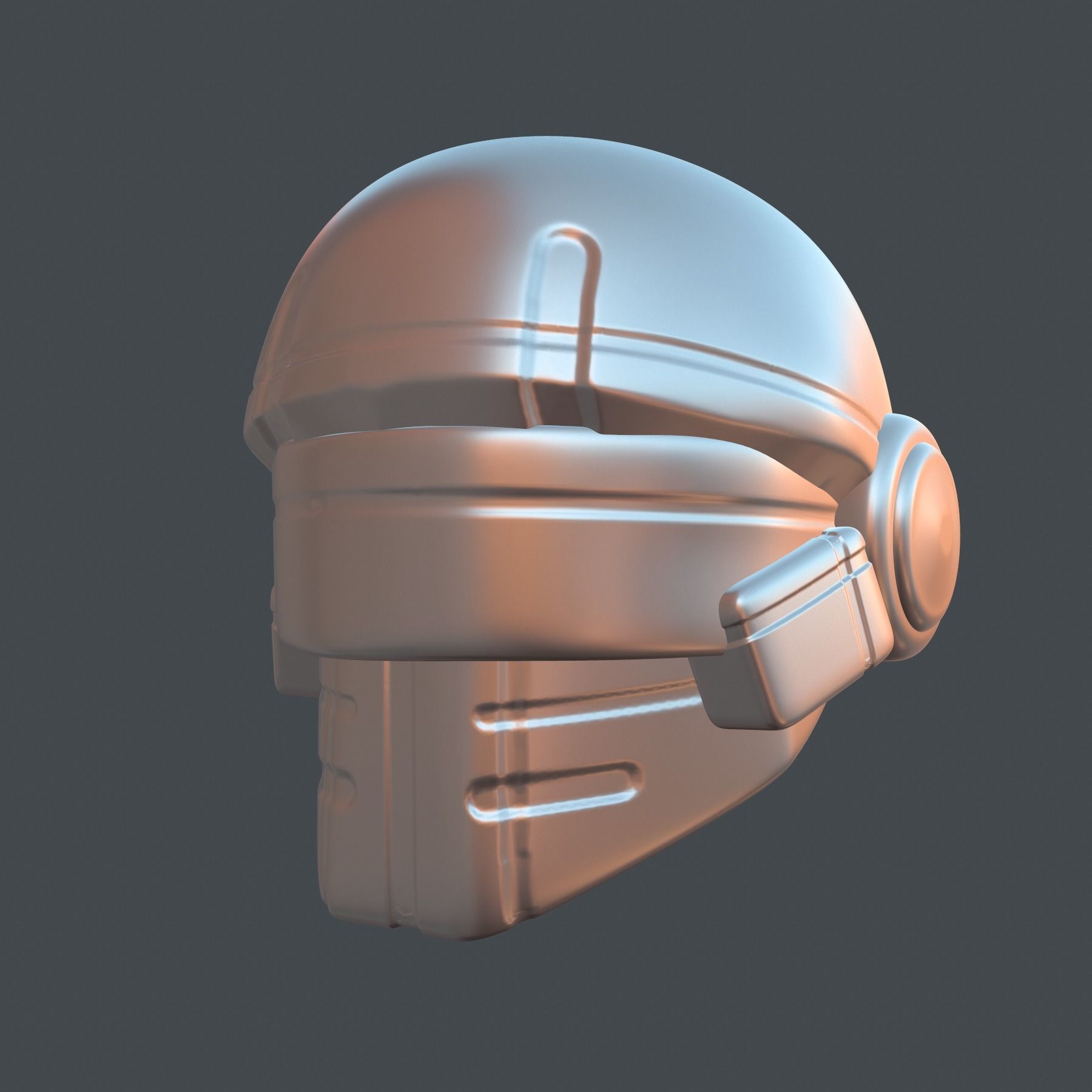 helmet high poly sculpt 3d printable 3D model_6