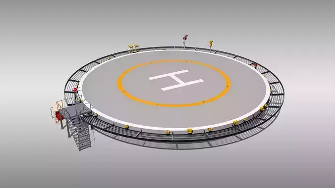 Circular Heliport 3D model