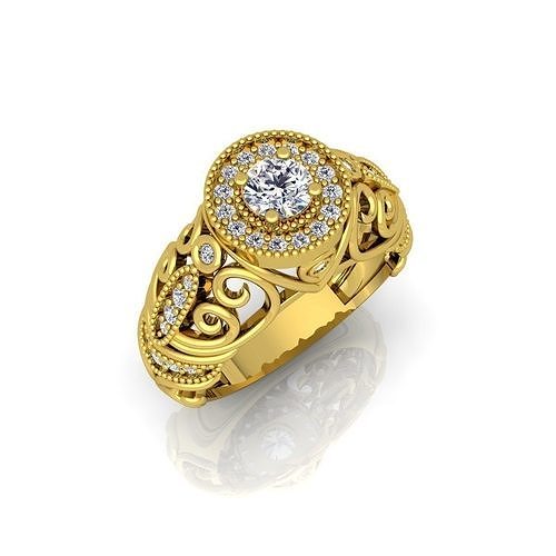 Big Fancy Design Ring  3D print model