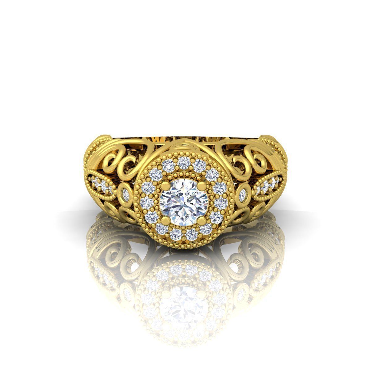 Big Fancy Design Ring 3D print model_1