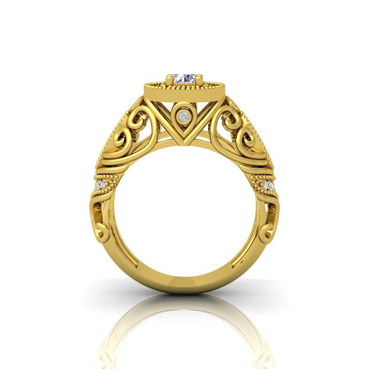 Big Fancy Design Ring 3D print model_8