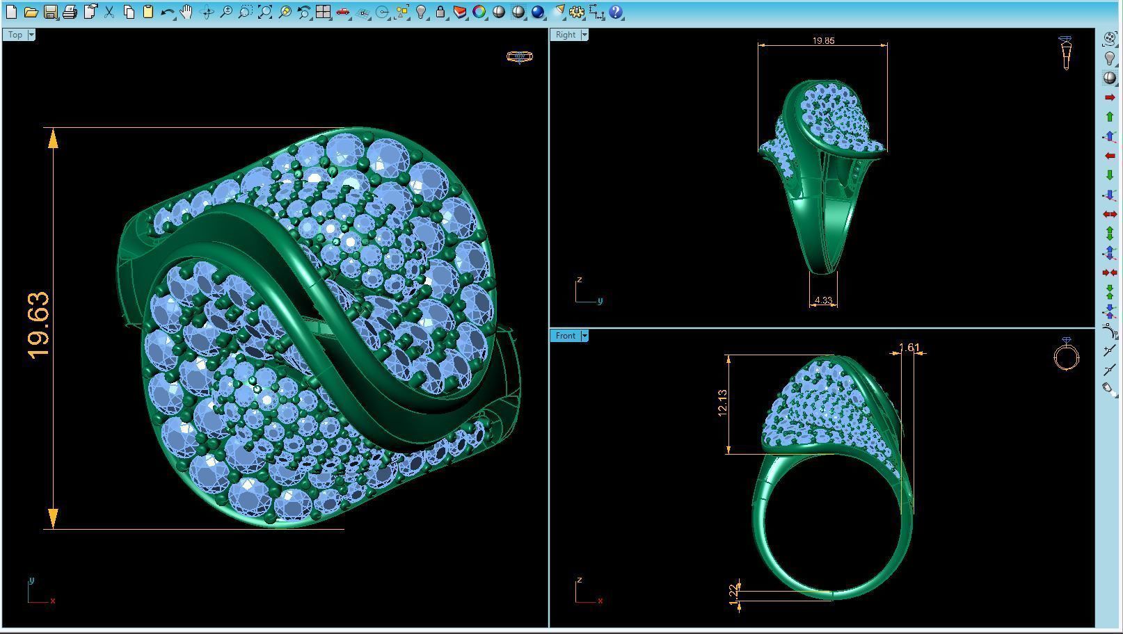 Fancy Look Design Ring 3D print model_4
