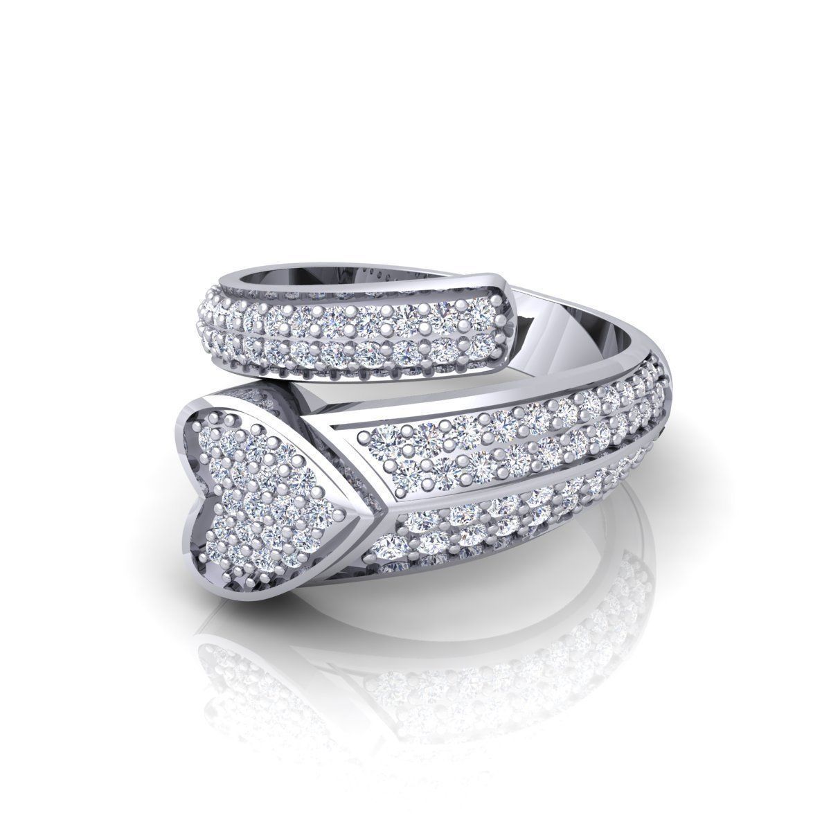 Heart Love Ring  3D print model_2