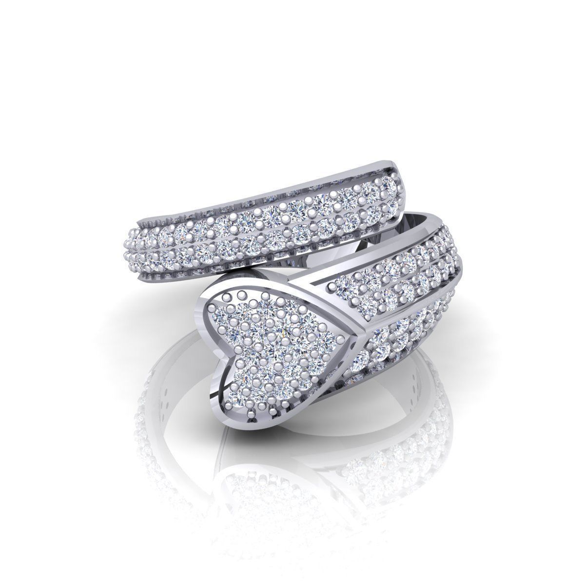 Heart Love Ring  3D print model_1