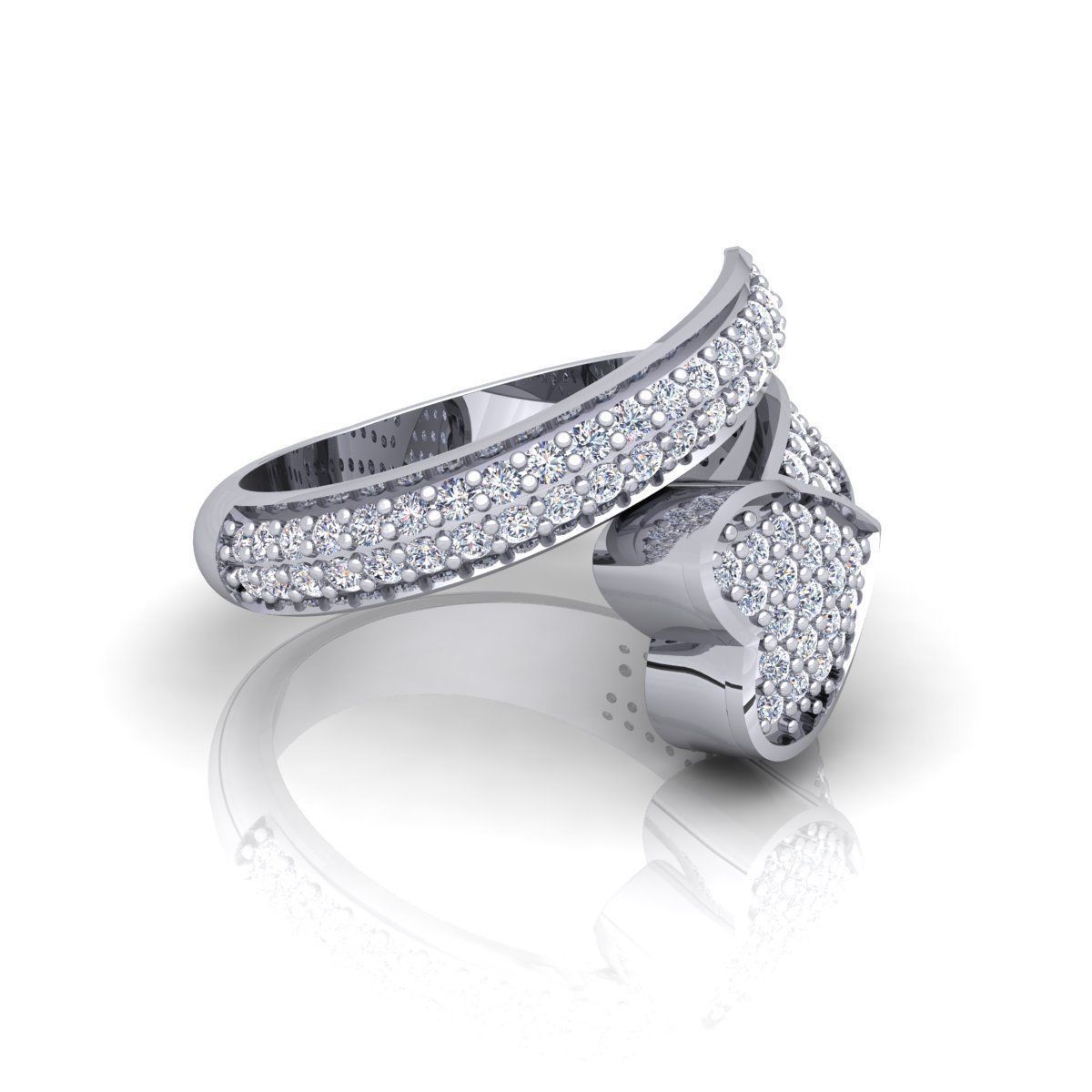 Heart Love Ring  3D print model_9