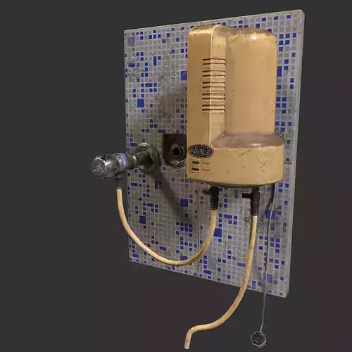 Geezer old fashioned washing machine Low-poly 3D model