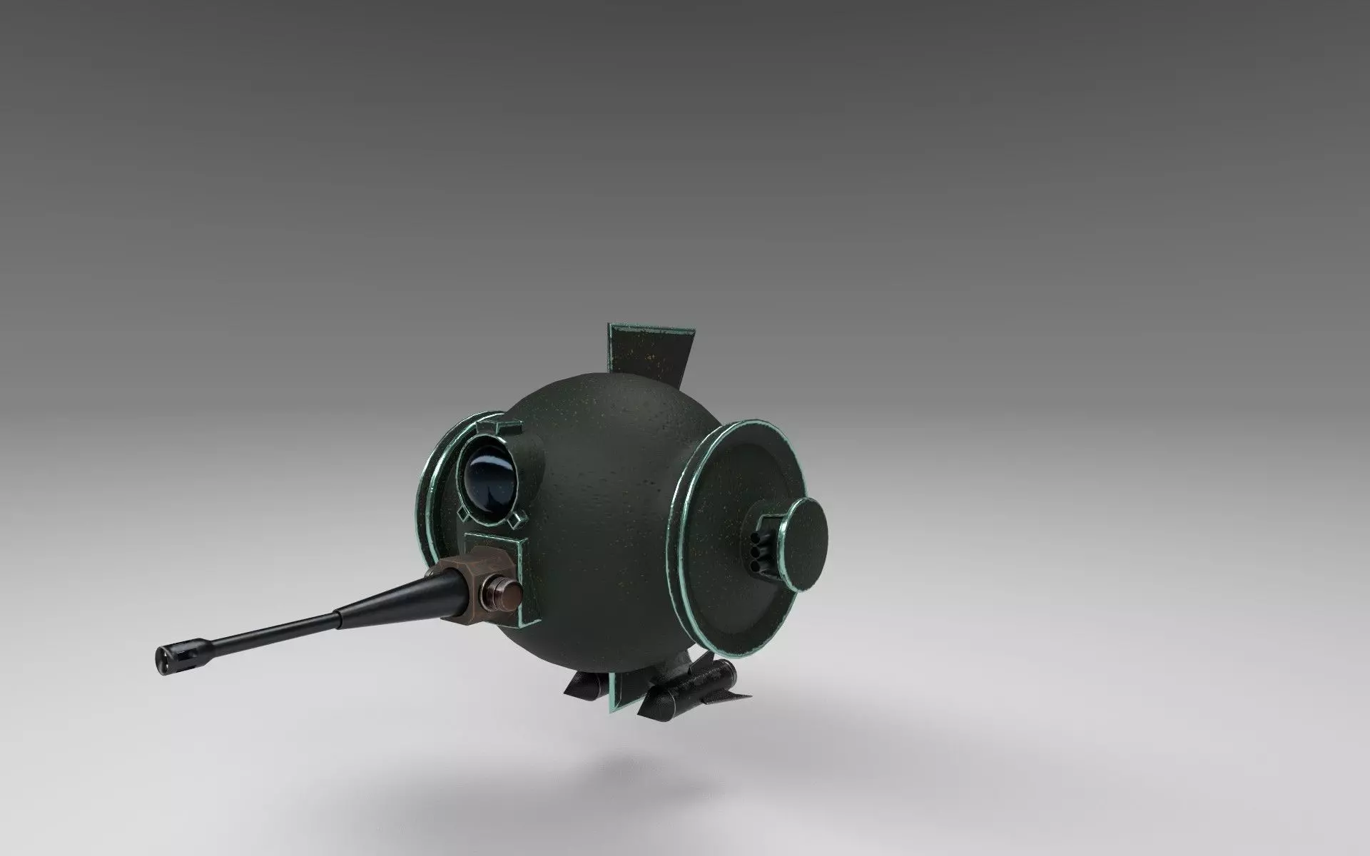 BattleDrone robot Free low-poly 3D model_0