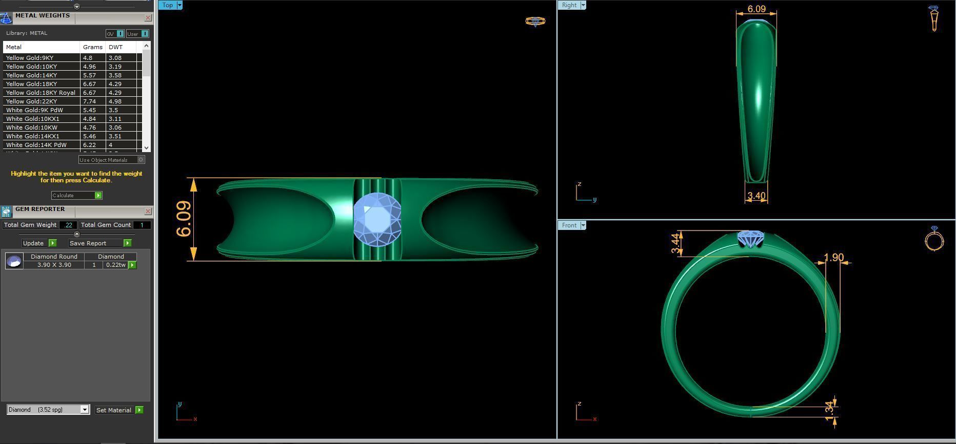 Black Center Ring 3D print model_3