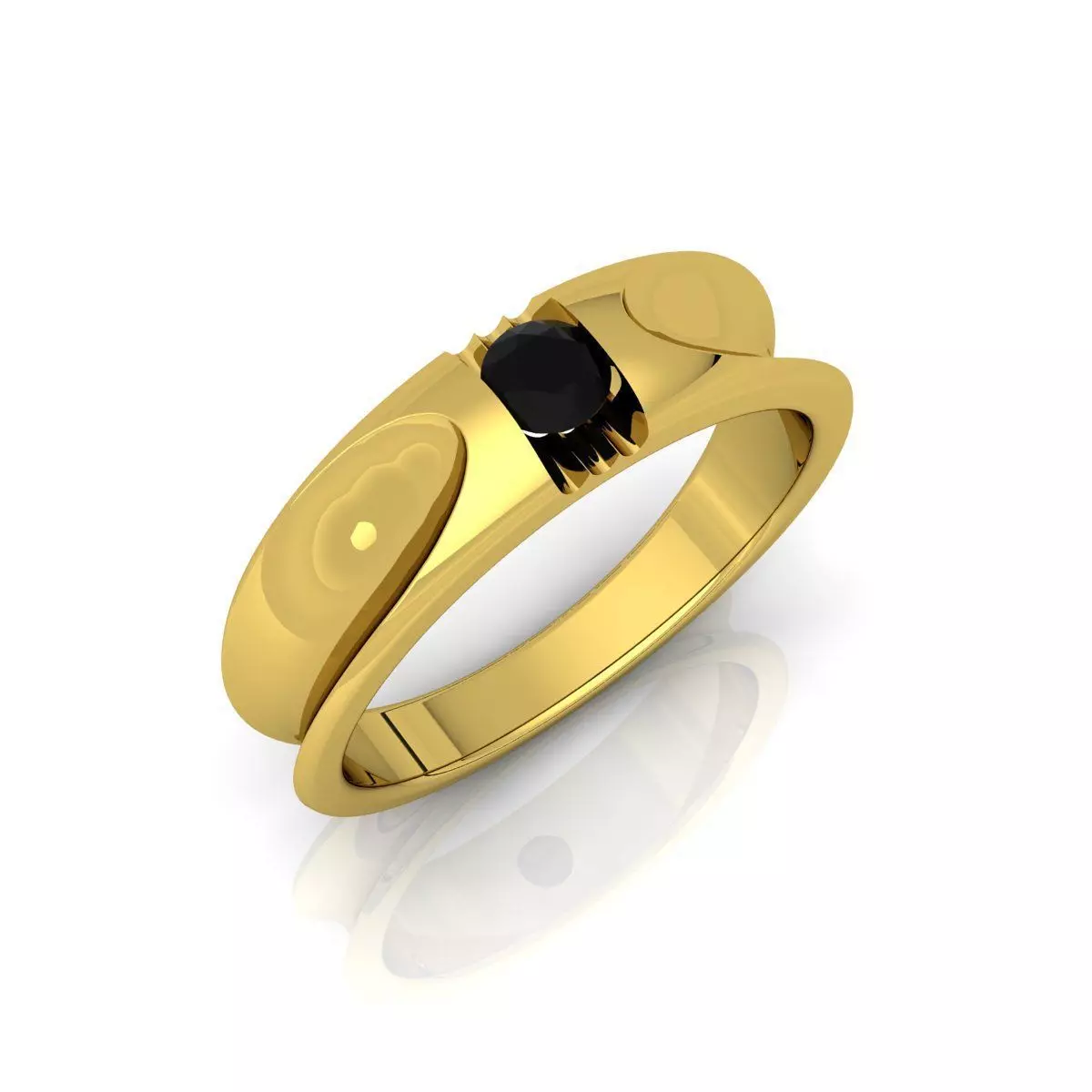 Black Center Ring 3D print model_0