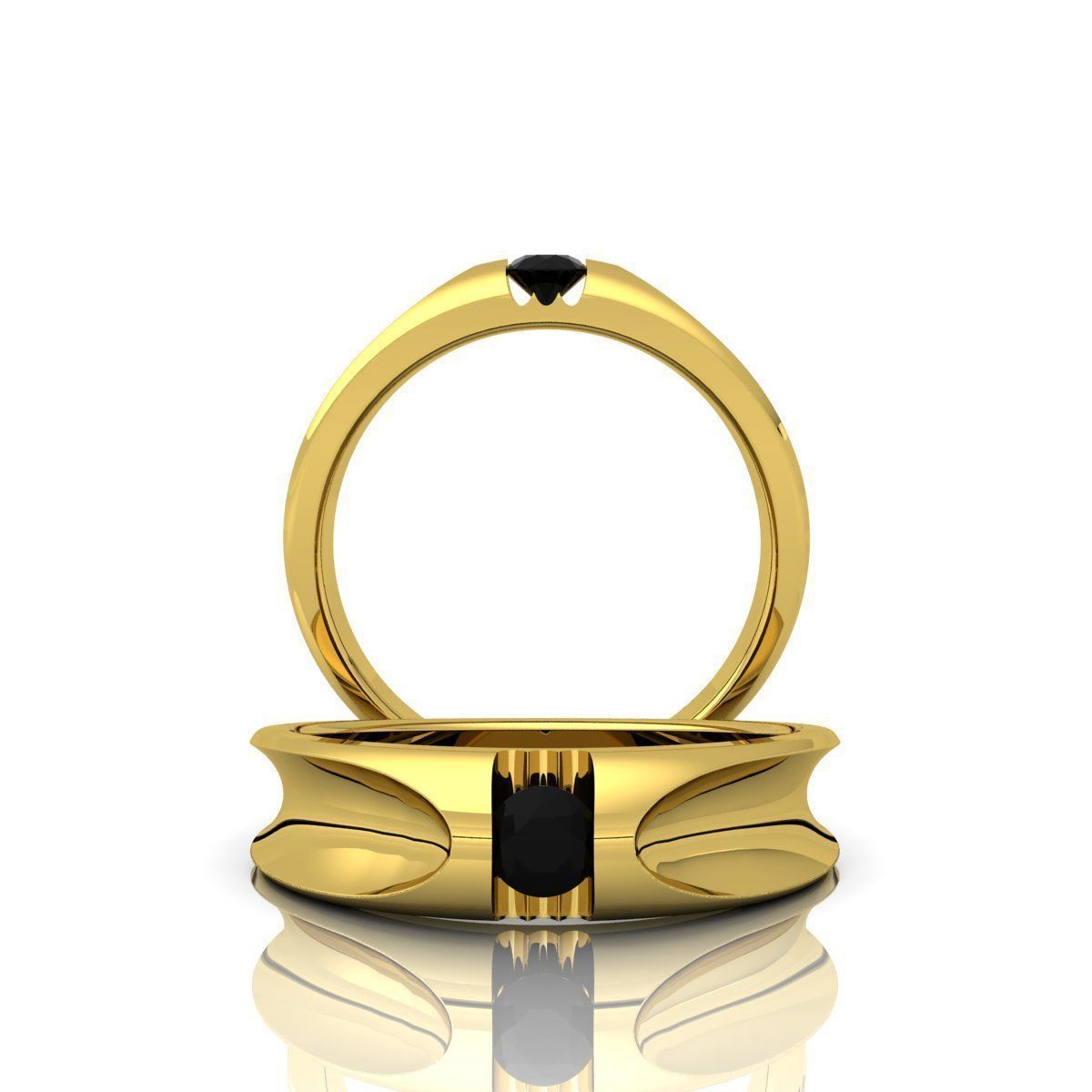 Black Center Ring 3D print model_9