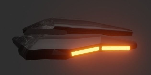 Sci fi Spaceship Free low-poly 3D model