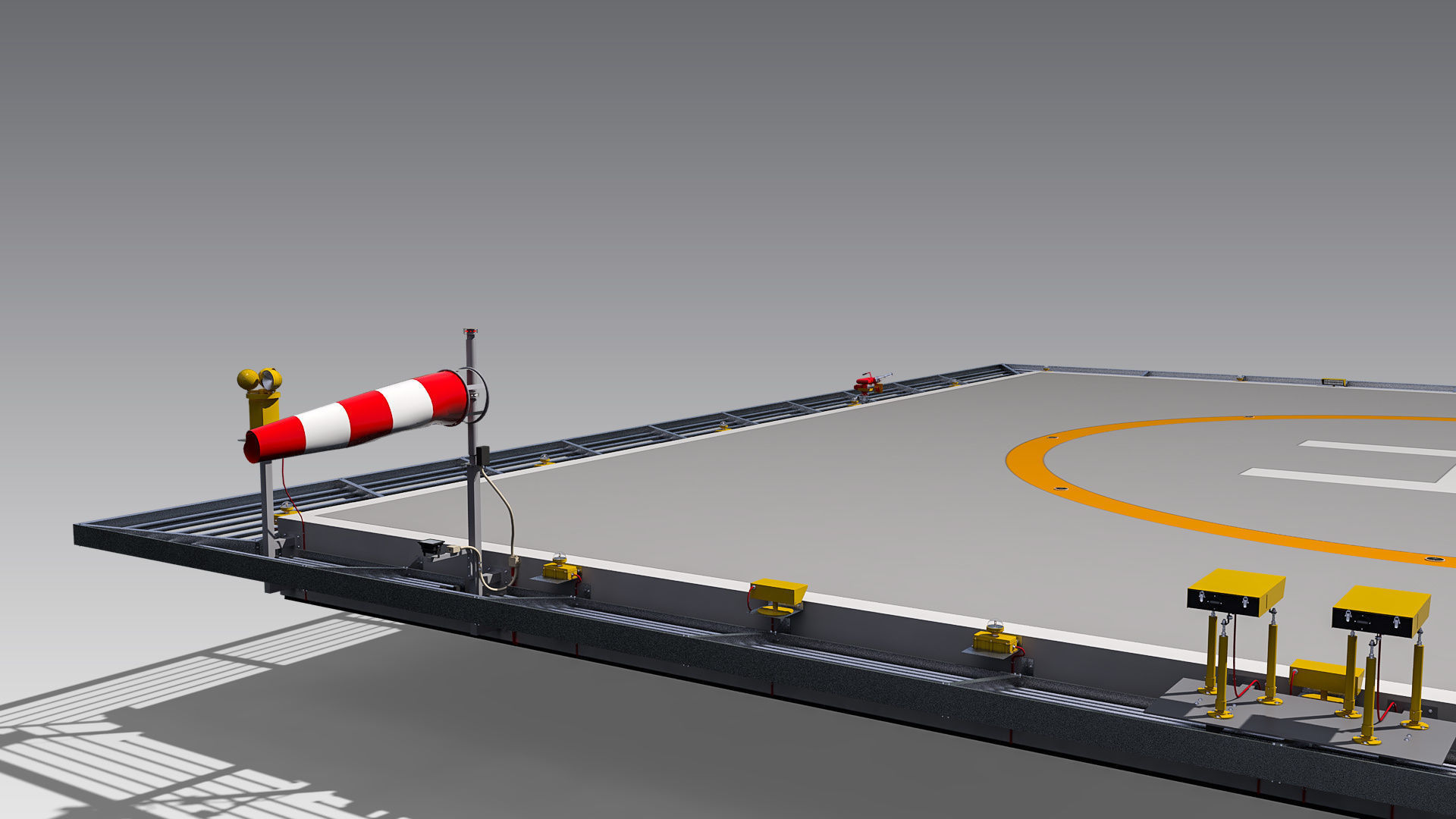 Square Heliport 3D model_9