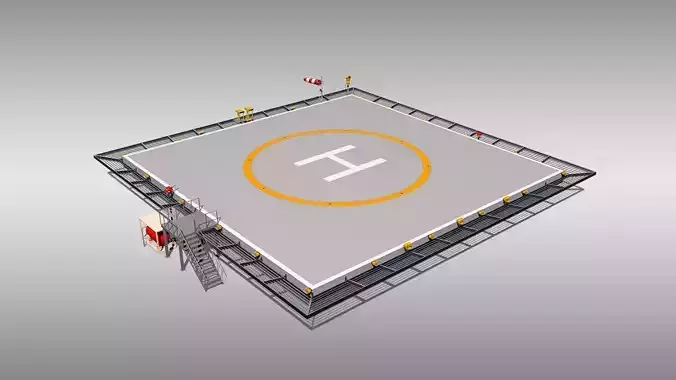 Square Heliport 3D model