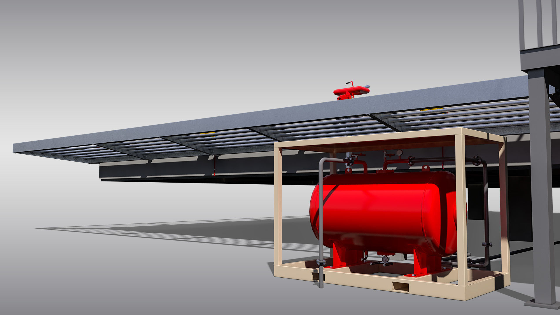 Square Heliport 3D model_4
