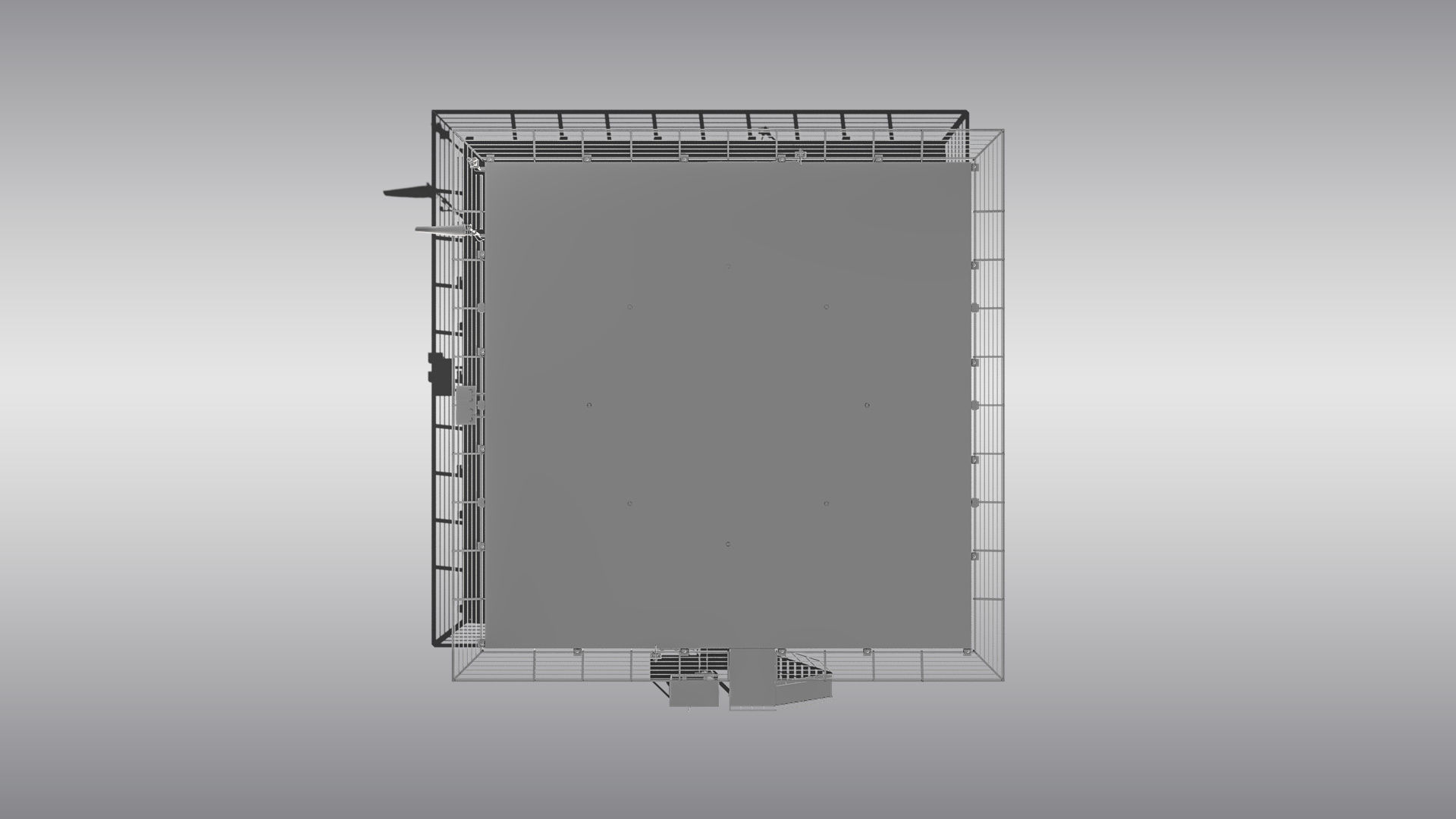 Square Heliport 3D model_12