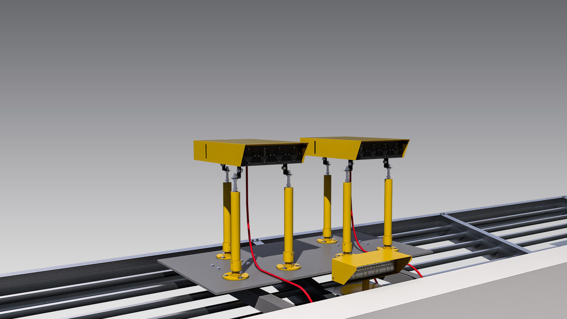 Square Heliport 3D model_7