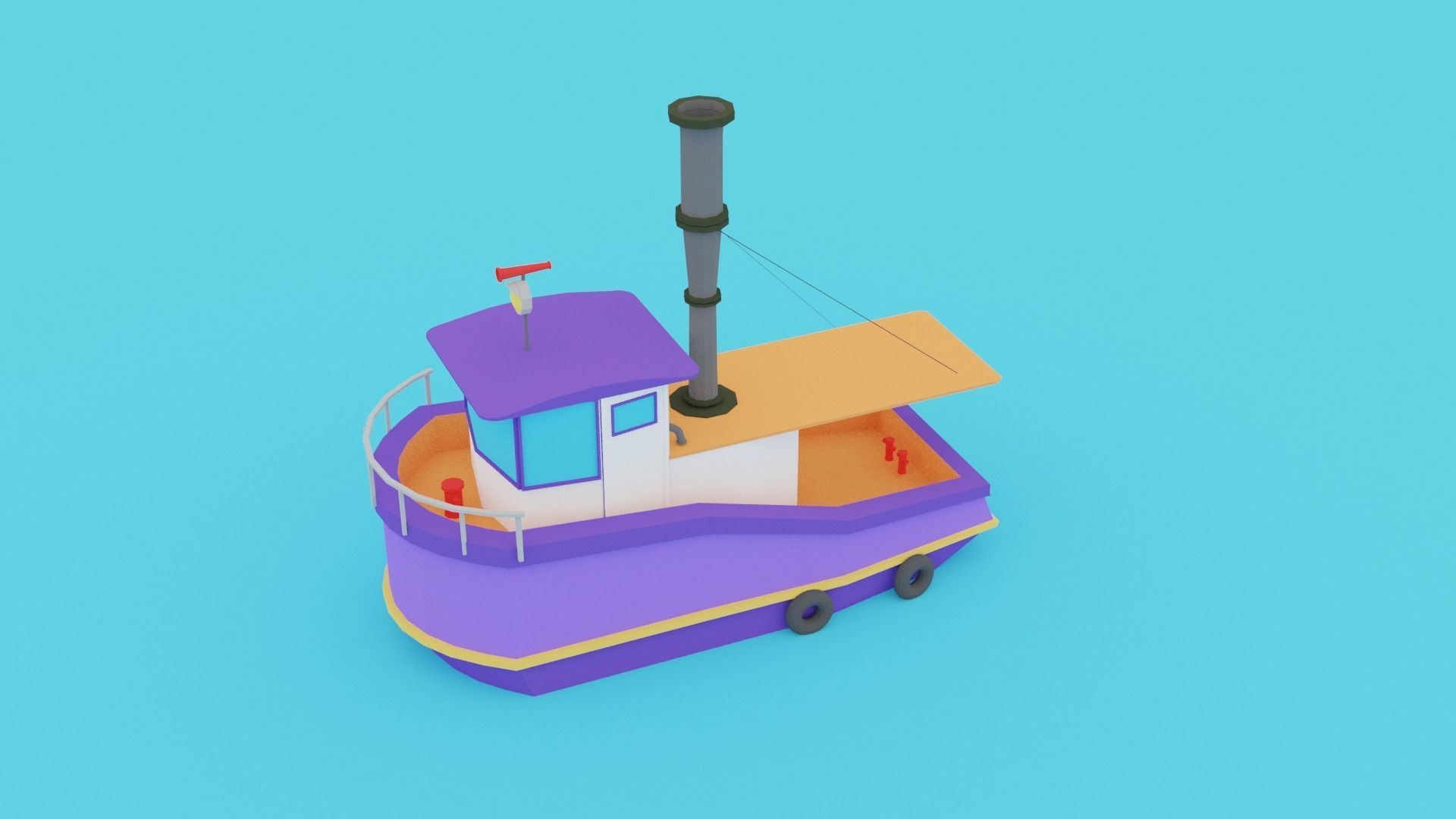POLYGRUNT - 12 Low Poly Water Craft Pack or Sea Vehicle Pack Low-poly 3D model_5