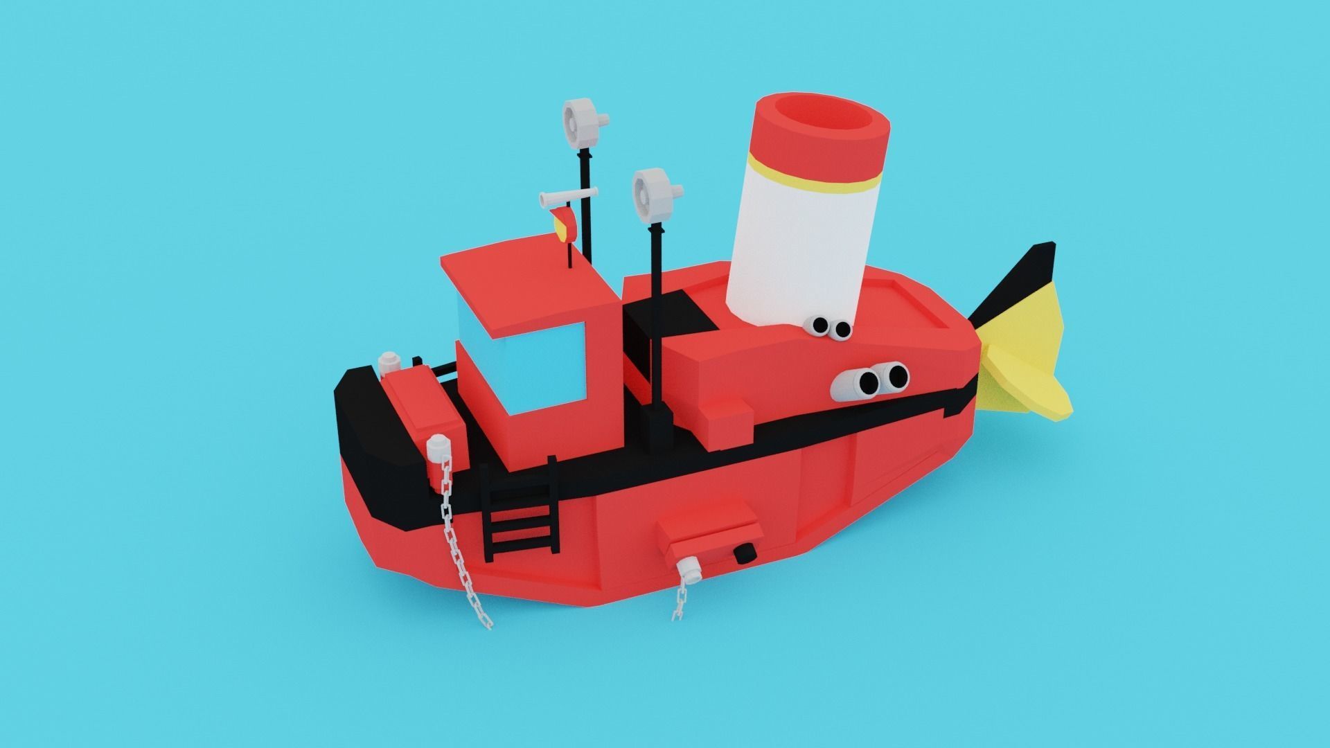 POLYGRUNT - 12 Low Poly Water Craft Pack or Sea Vehicle Pack Low-poly 3D model_9