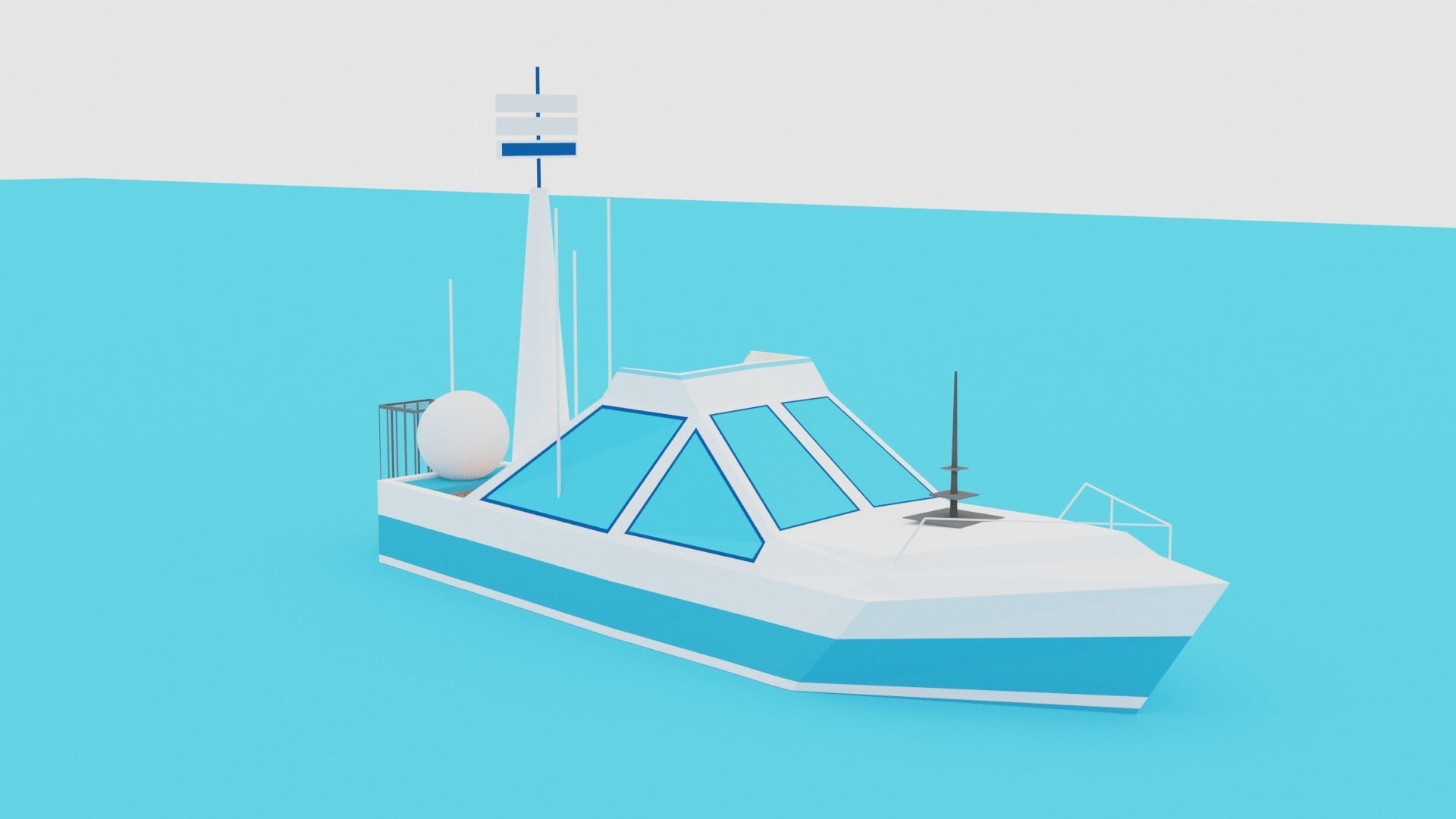 POLYGRUNT - 12 Low Poly Water Craft Pack or Sea Vehicle Pack Low-poly 3D model_8