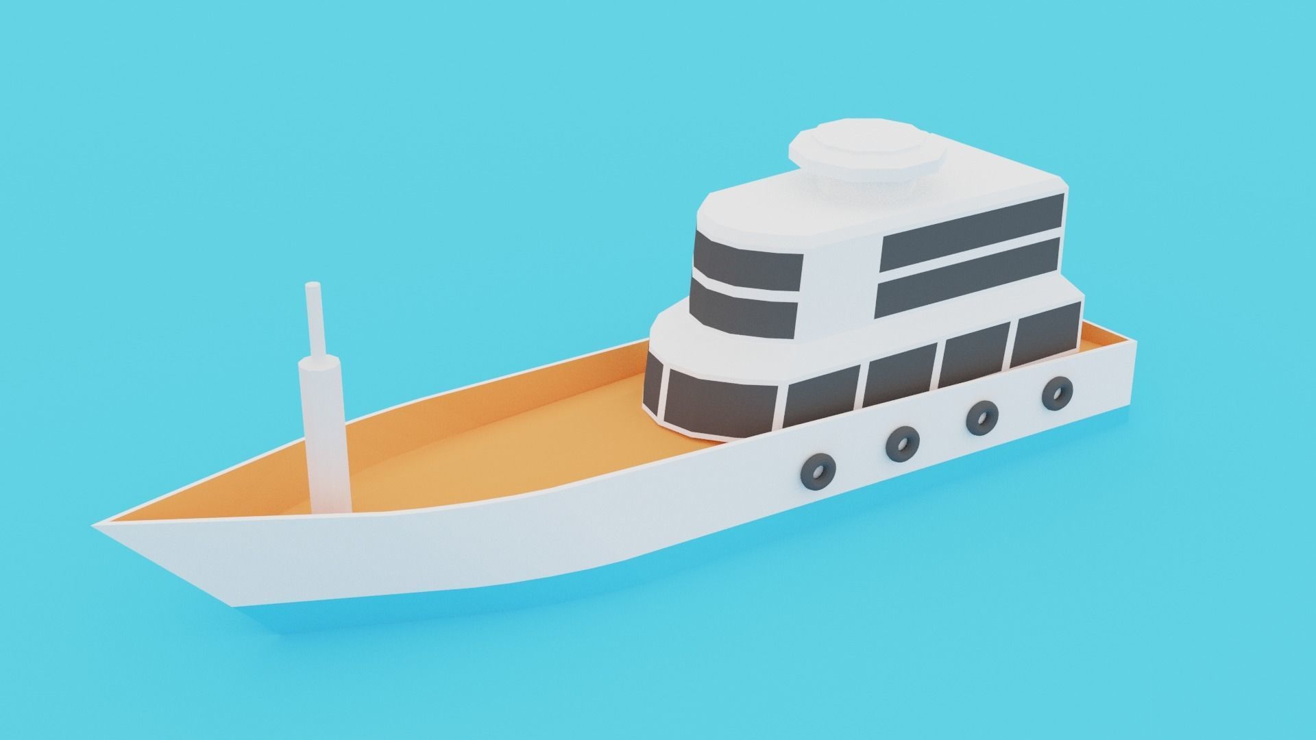 POLYGRUNT - 12 Low Poly Water Craft Pack or Sea Vehicle Pack Low-poly 3D model_3