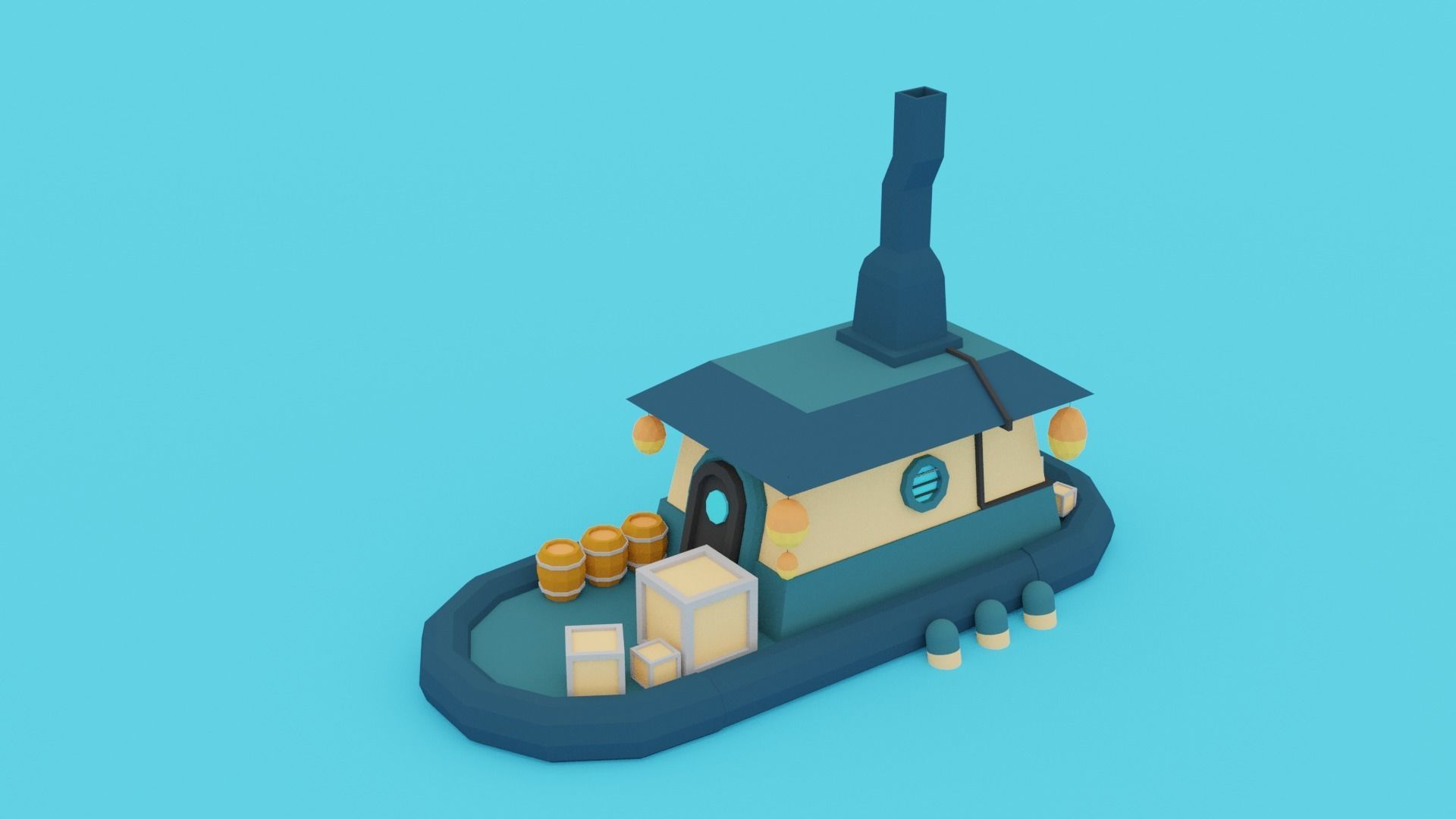 POLYGRUNT - 12 Low Poly Water Craft Pack or Sea Vehicle Pack Low-poly 3D model_2