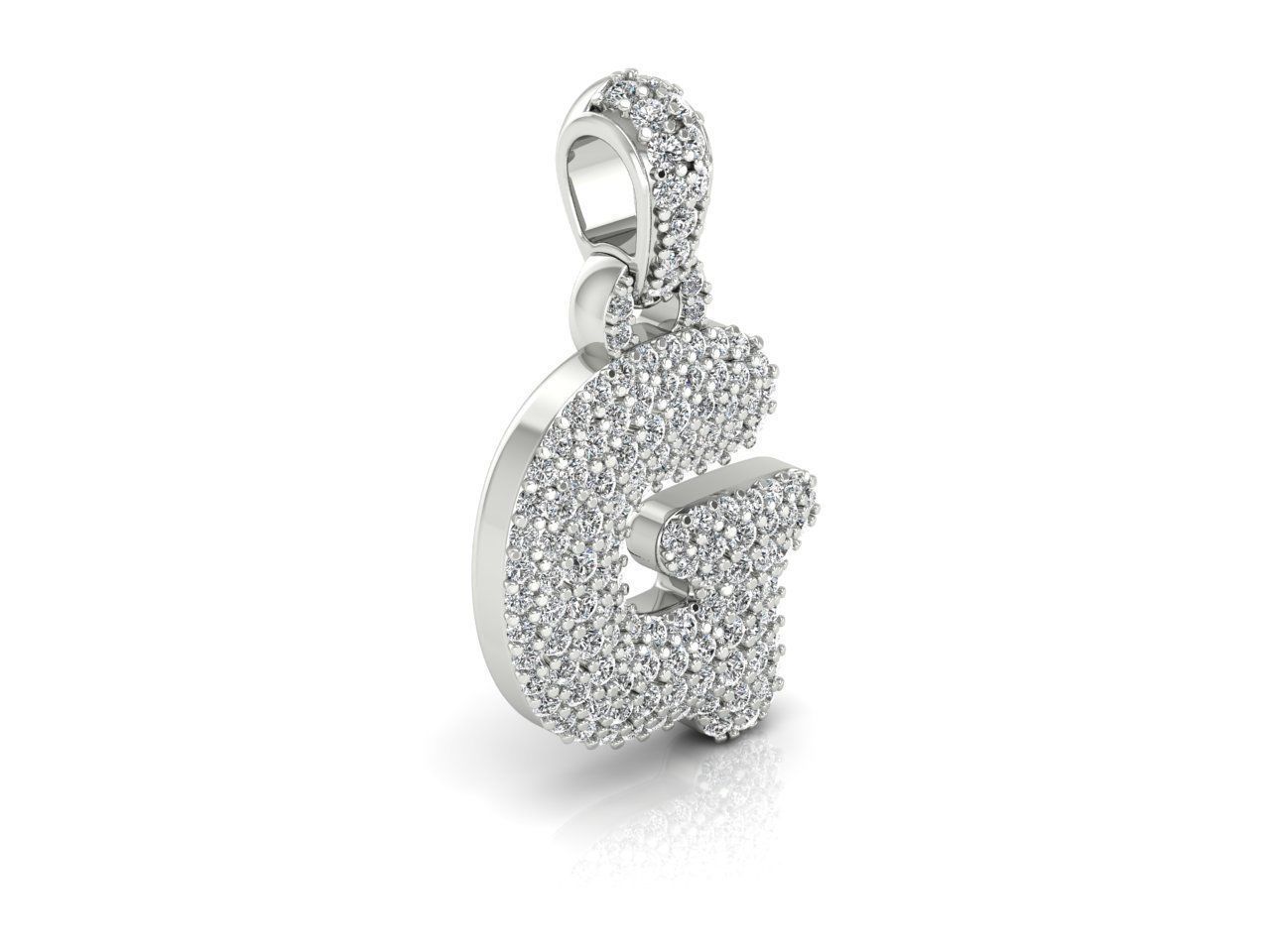 Alphabet Bubble G 3D print model_6