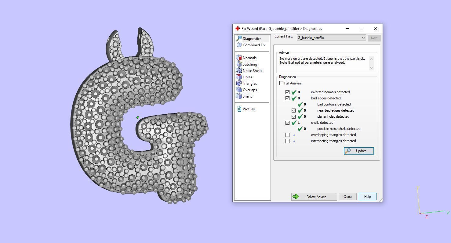 Alphabet Bubble G 3D print model_16
