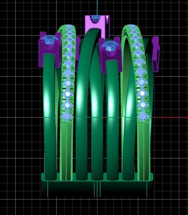 wide ring with stones 3D print model_13