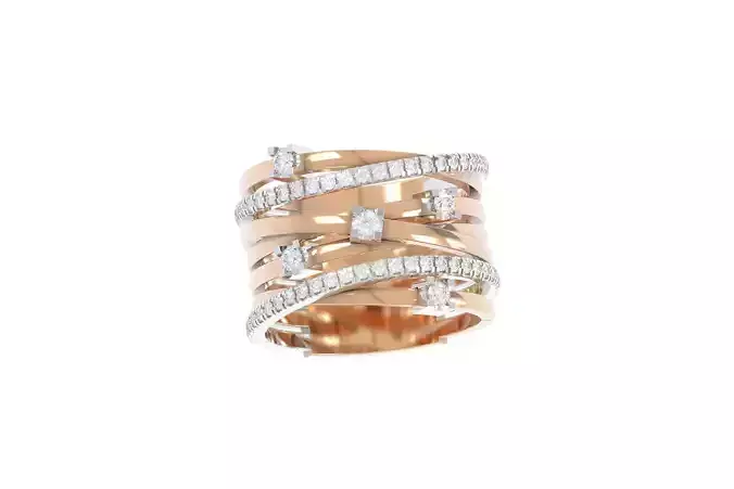 wide ring with stones 