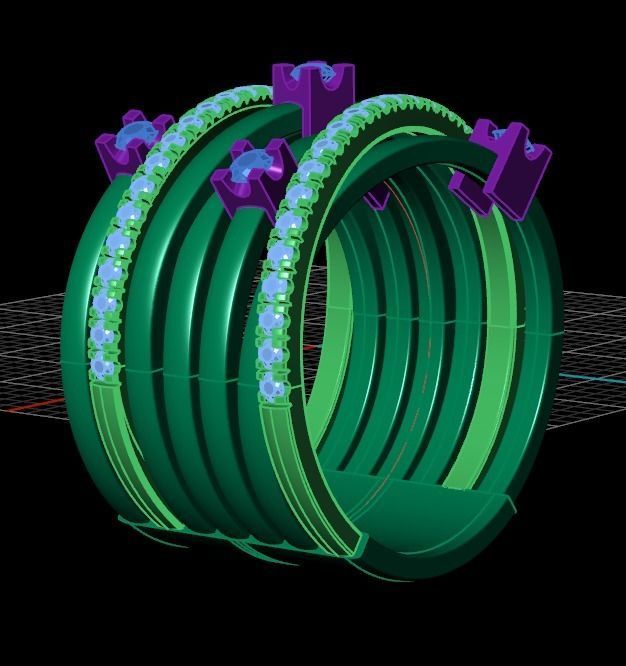 wide ring with stones 3D print model_16
