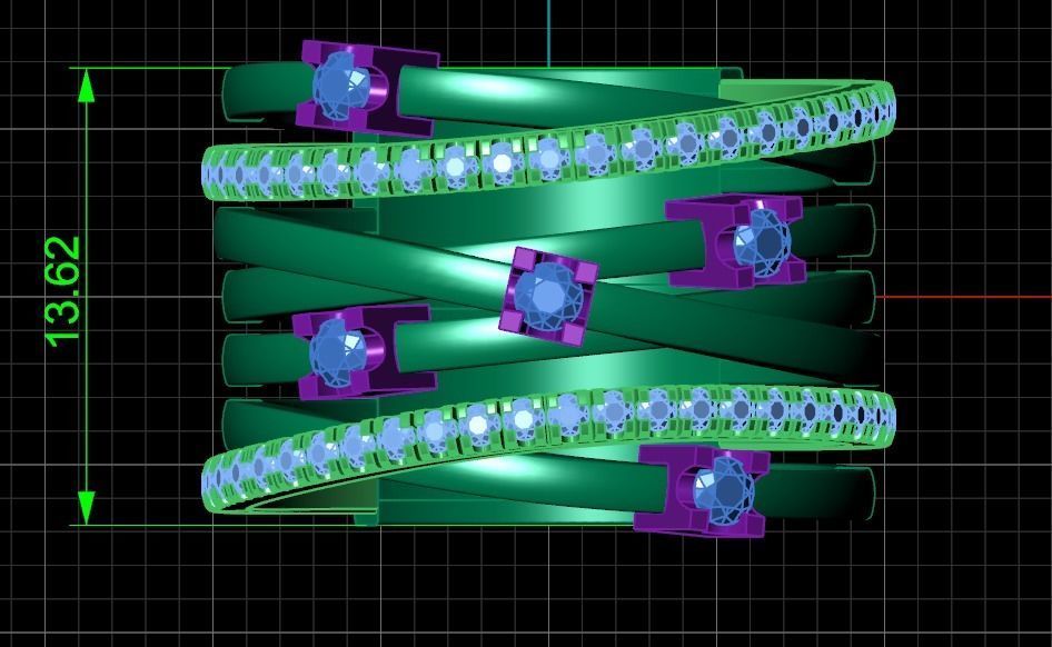 wide ring with stones 3D print model_18